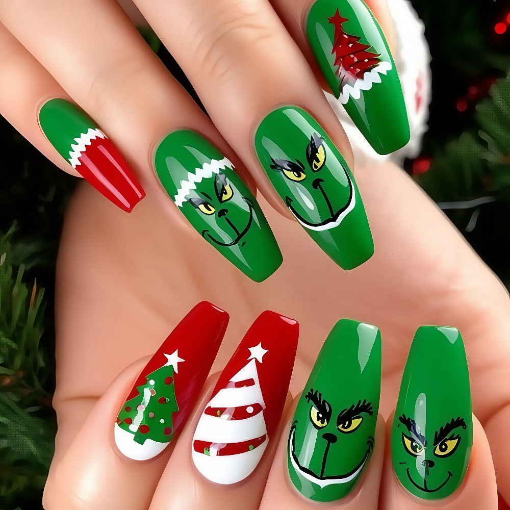 Festliche Kunstnägel mit weihnachtlichen Motiven Brehn