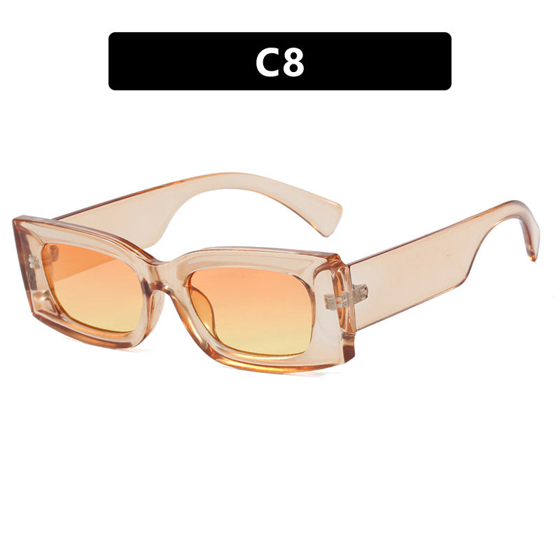 Damen modische quadratische Sonnenbrille mit transparentem Rahmen und schützendem UV-Filter Brehn