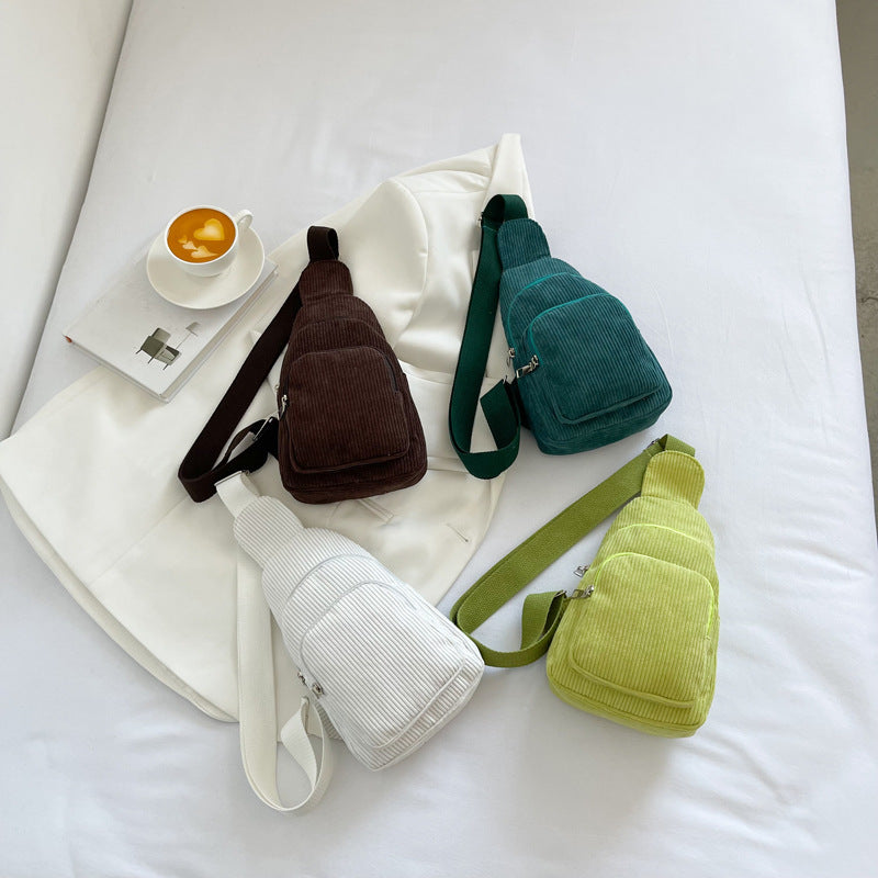 WoMulti-Fächige Corduroy Sling Bag Brehn