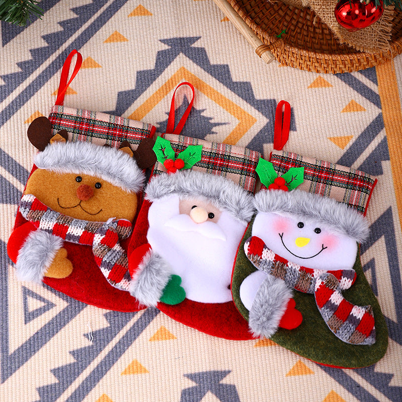 Weihnachtlicher Stoffsocken Brehn