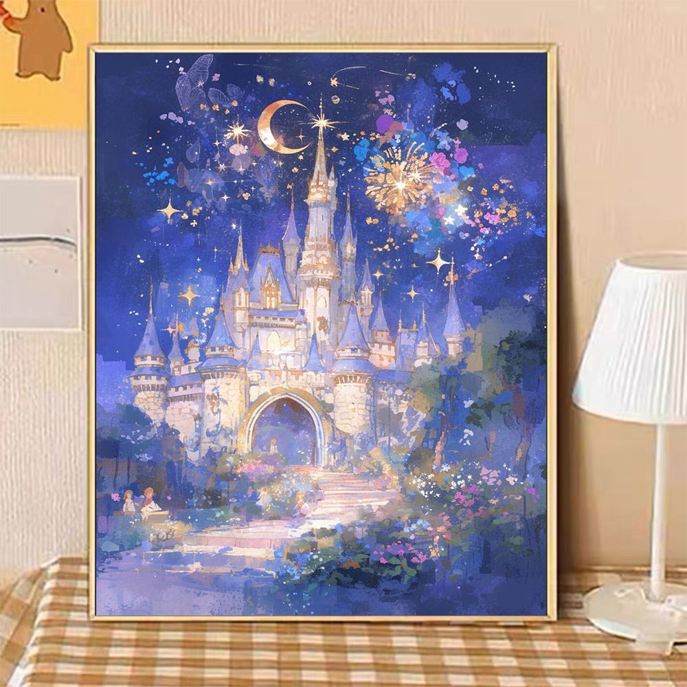 Verzaubertes Schloss Landschaft Leinwand Kunst Brehn