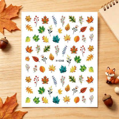 Herbst-Themen Nagelkunst Aufkleber