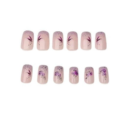 Elegante Blumendesign Acryl-Nagelkunst-Verstärkungen Brehn