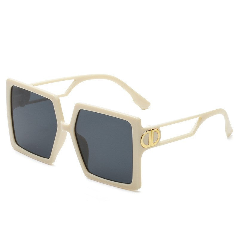 Damen Elegante Oversized-Sonnenbrille mit geometrischem Rahmen und polarisierenden Gläsern Brehn