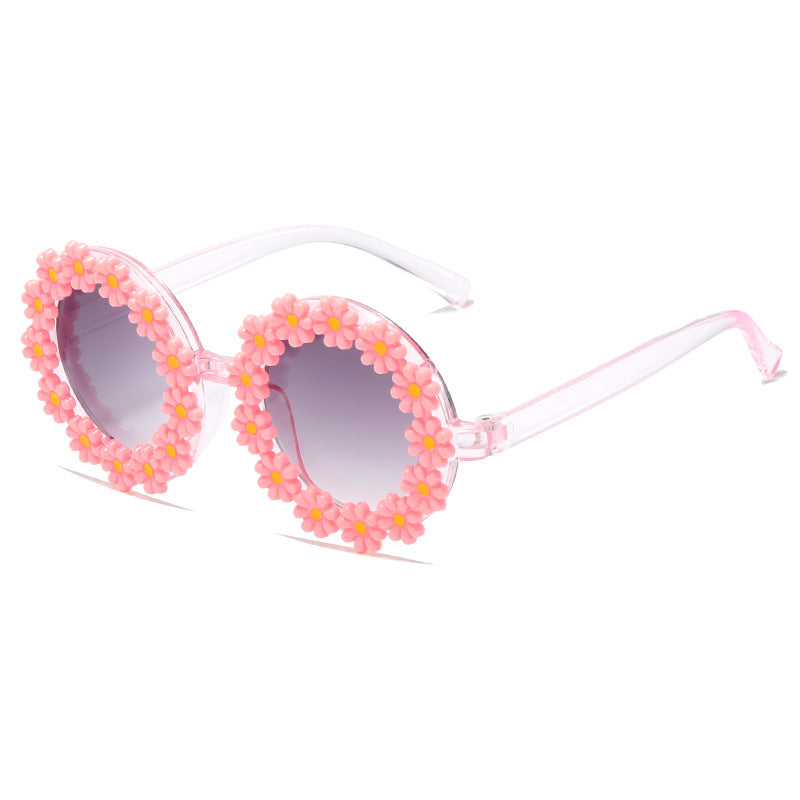 Damen stylische Sonnenbrille mit floralen Applikationen Brehn