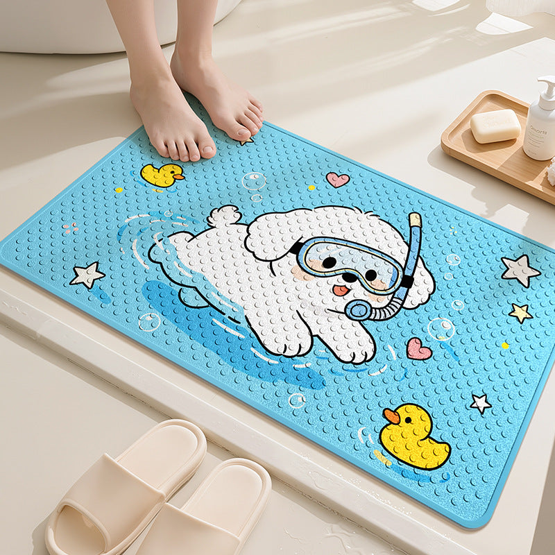 Verspielte Cartoon Hund Badezimmermatte Brehn
