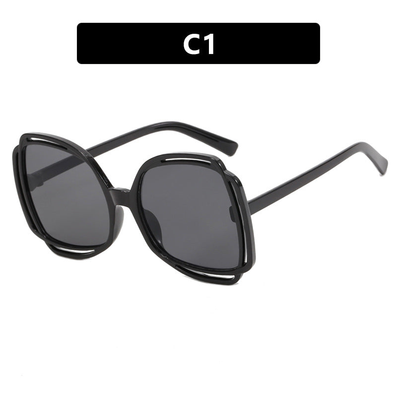 Damen oversized Sonnenbrille im modischen Retro-Design Brehn