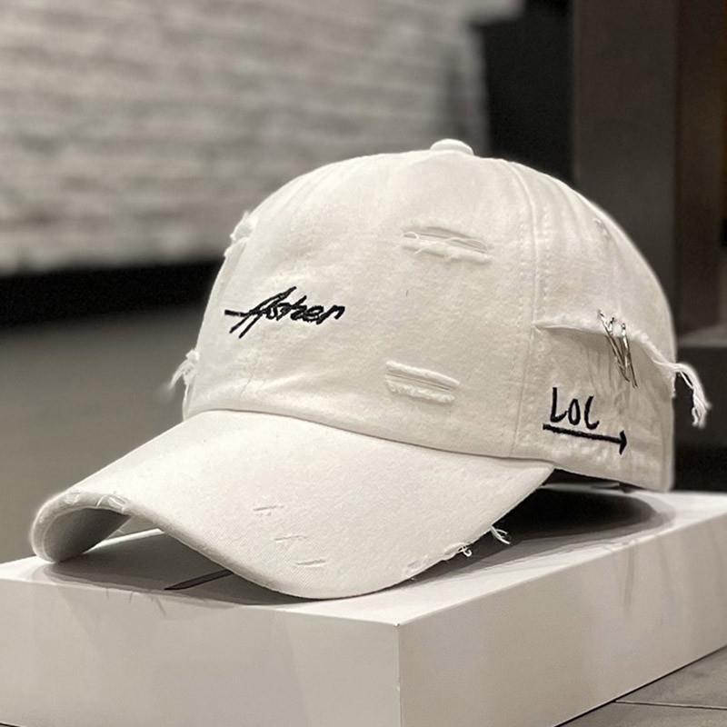 Herren Distressed Denim Cap Brehn