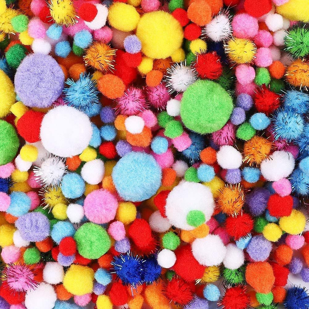 Unisex farbenfrohe Bastelpompons Brehn