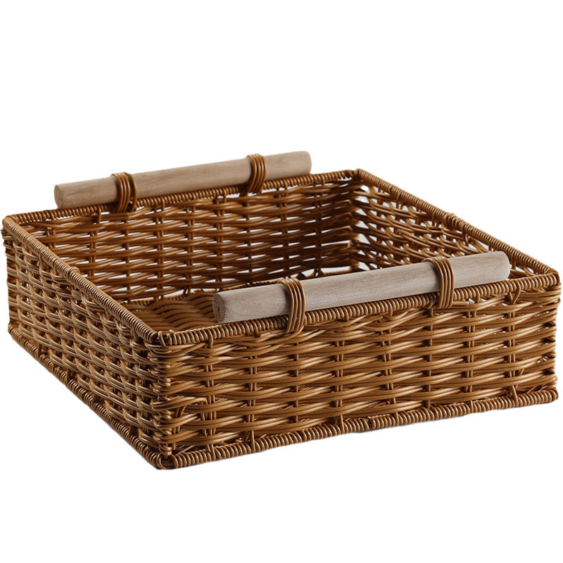 Unisex Praktischer Aufbewahrungskorb mit Holzgriffen Brehn