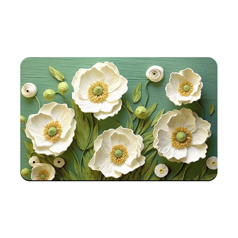 Florales Präge-Bade-Teppich Brehn