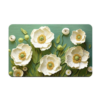 Florales Präge-Bade-Teppich Brehn