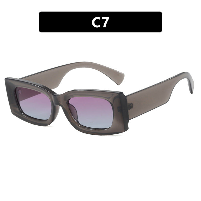 Damen modische quadratische Sonnenbrille mit transparentem Rahmen und schützendem UV-Filter Brehn