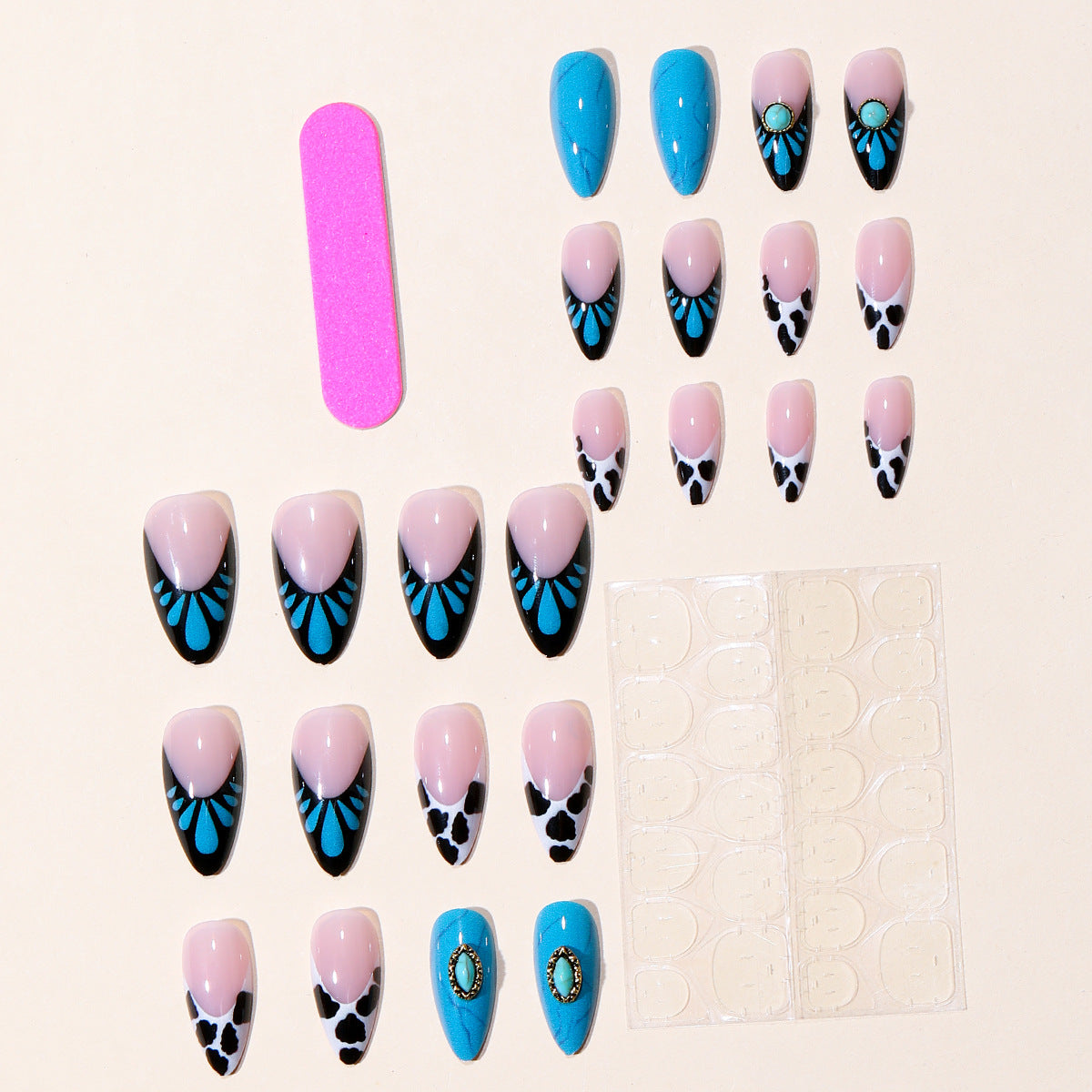 Künstlerische Stiletto-Nagelverlängerungen mit 3D-Akzenten Brehn