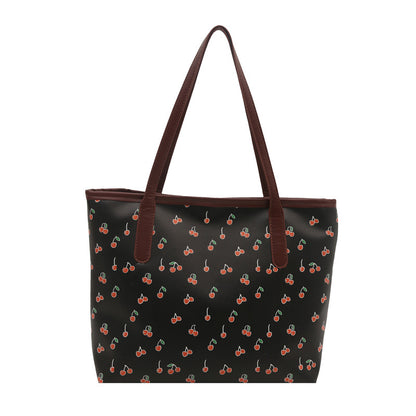 Trendige Kirschen-Print-Shoppertasche