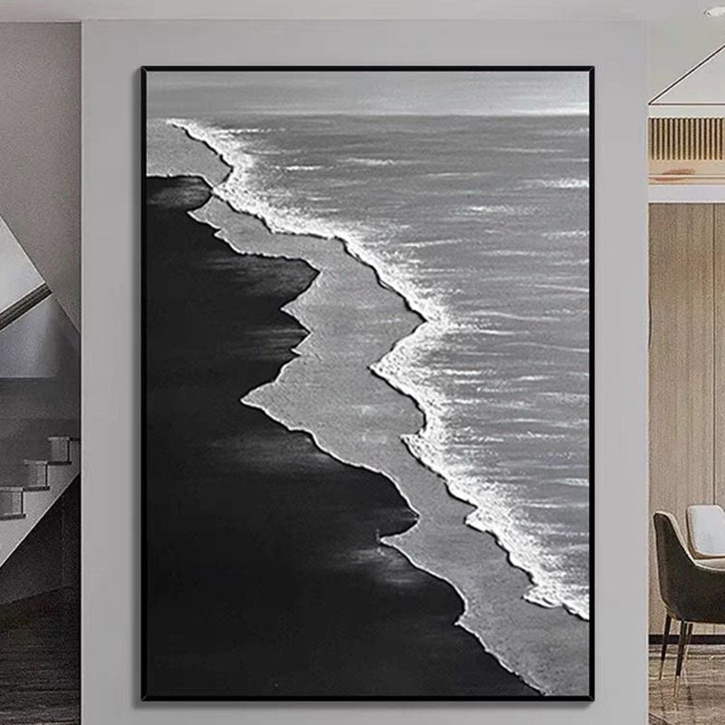 Küstenabstrakte Leinwand Wandkunst