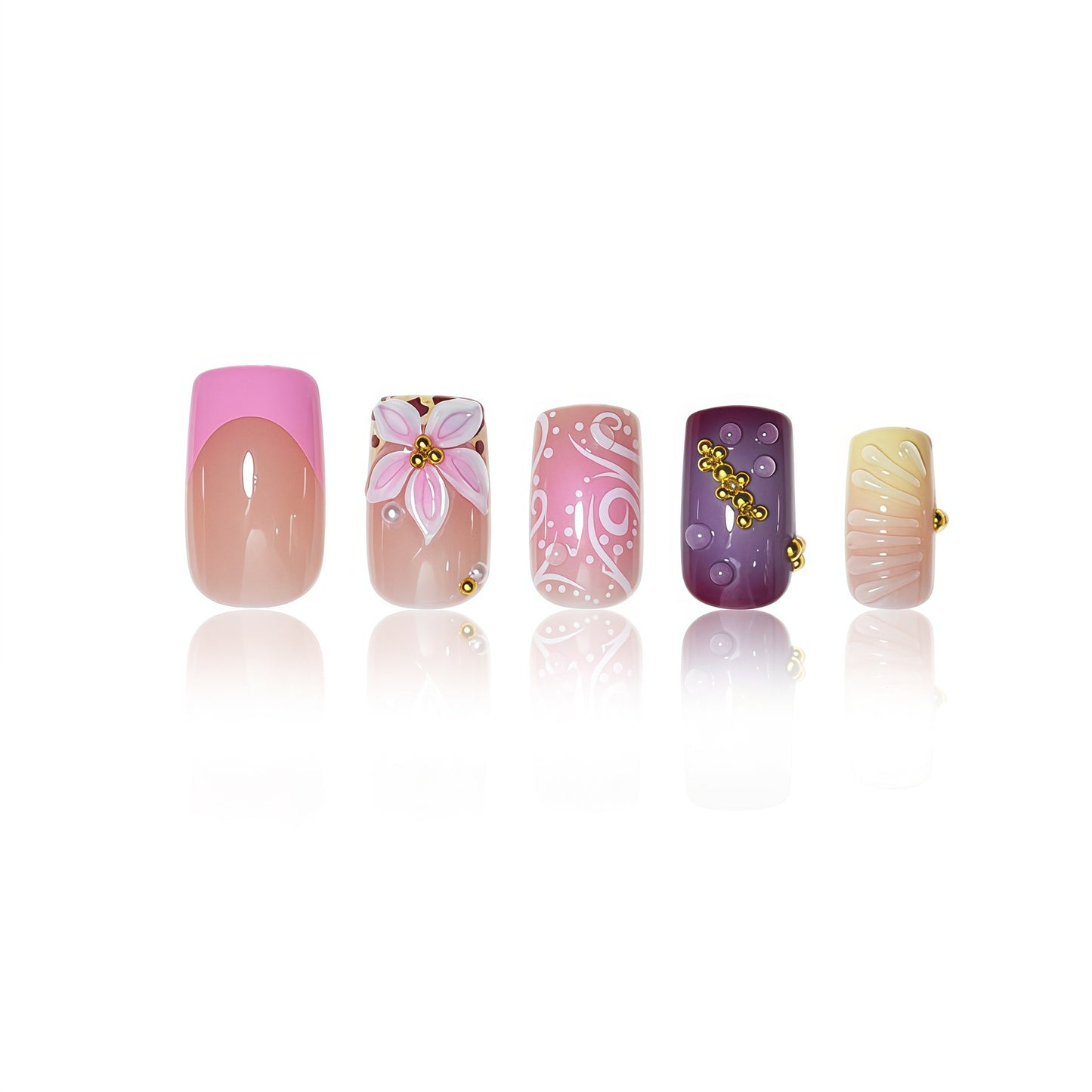 Künstlerische dekorative Press-On Nagelkunst Brehn