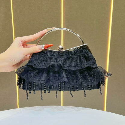 Rüschenträger Spitzen Abendclutch