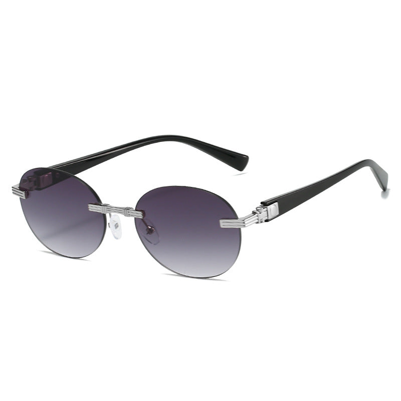Damen modische Sonnenbrille mit transparentem Rahmen und flexibler Nasenauflage Brehn