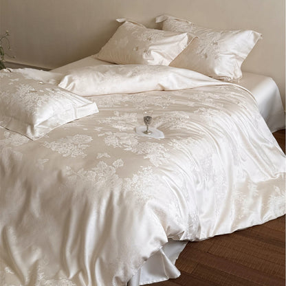 Luxus Jacquard Satin Bettbezug Set