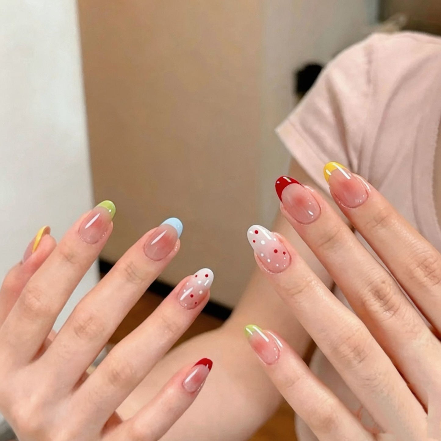 Verspielt Hase-Themen Press-On Nagelkunst Set Brehn