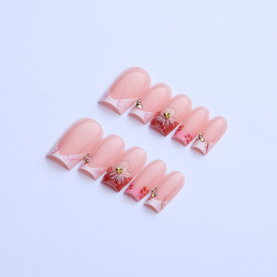 Dekoratives florales Press-On Nagelkunstset Brehn