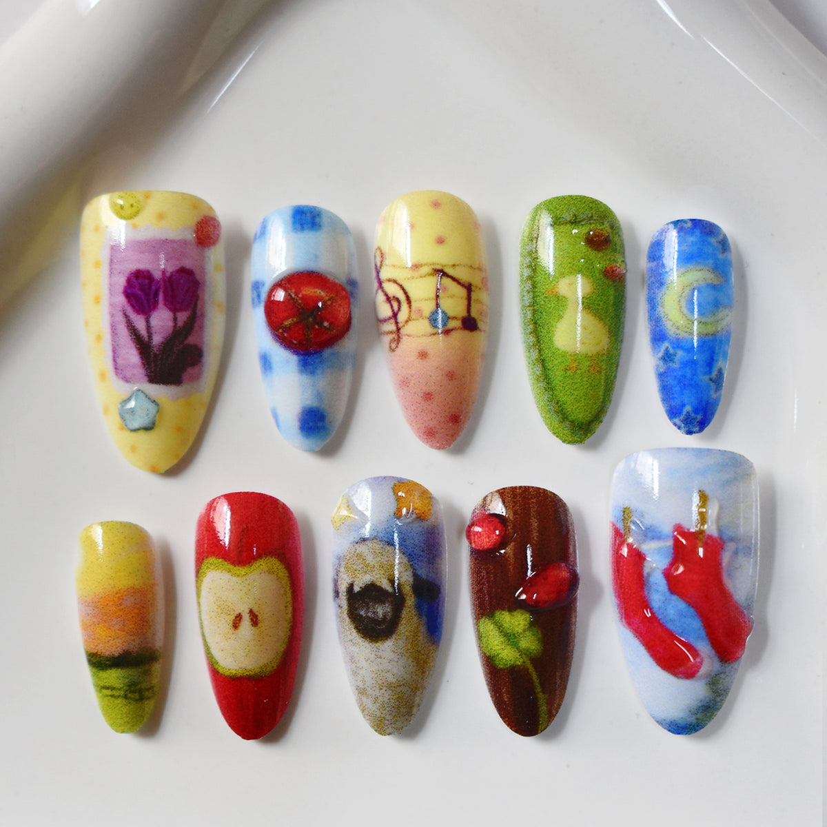 Künstlerische Nagelkunst Designs Brehn