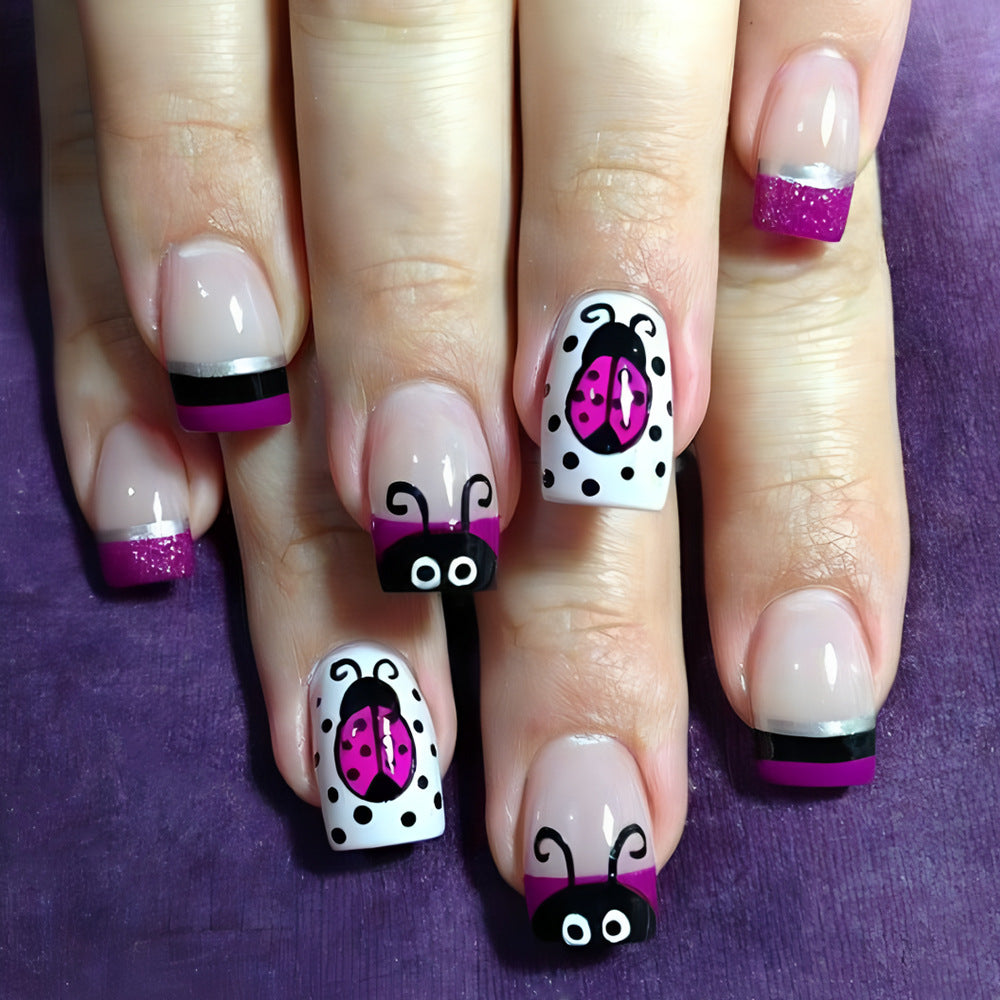 Künstlerisches Marienkäfer Nagelkunst Set Brehn
