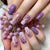 Elegante Floral 3D Press-On Nagelverlängerungen Brehn