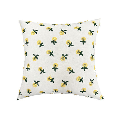 Quadratischer dekorativer Kissenbezug mit handtuftetem Blumen‑Tufting Brehn