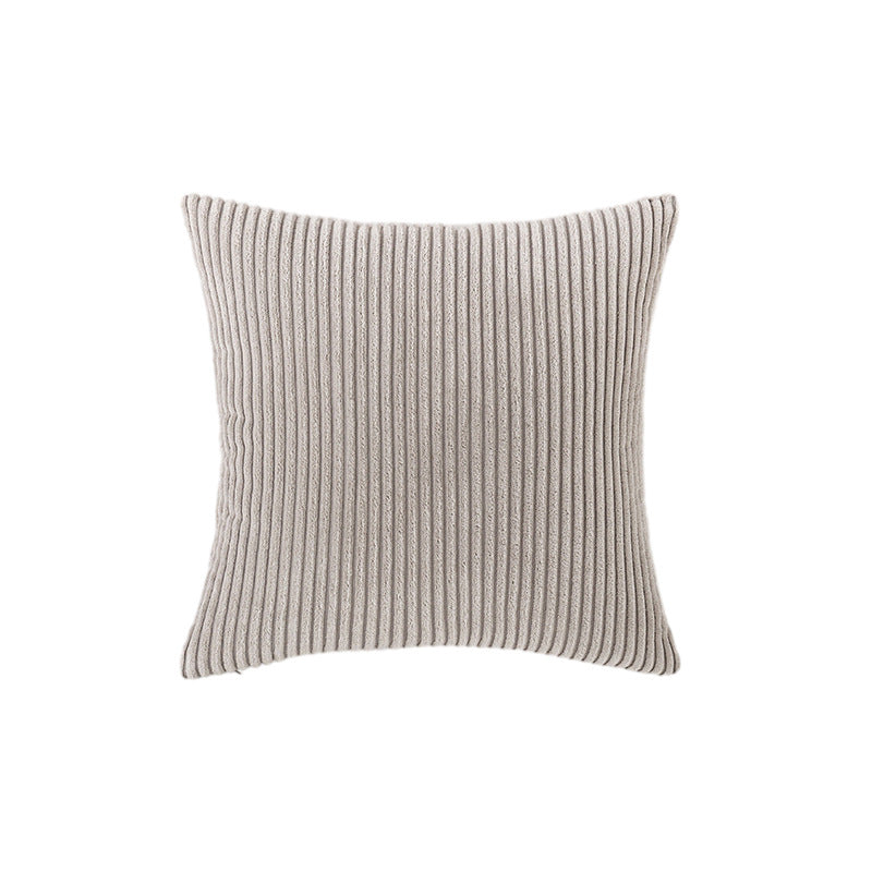 Corduroy Rippierter Quadratischer Akzentkissenbezug mit tiefem Kanaltextur und verdecktem Reißverschluss