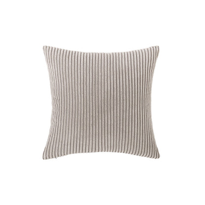 Corduroy Rippierter Quadratischer Akzentkissenbezug mit tiefem Kanaltextur und verdecktem Reißverschluss