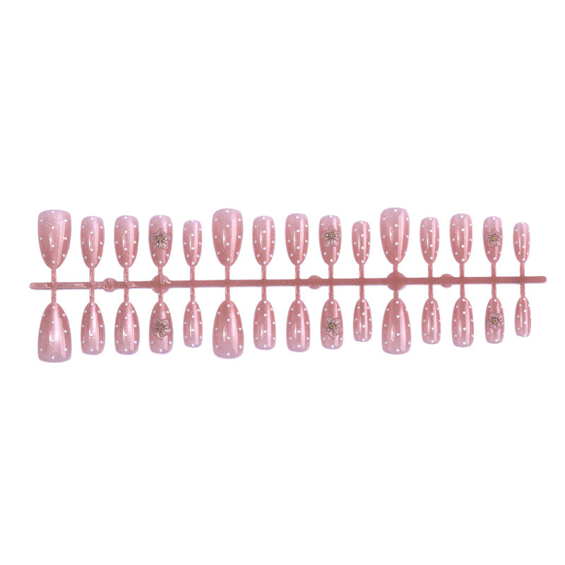 Premium Klebe-Press-On Nail Set mit Blumenmustern Brehn