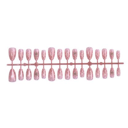 Premium Klebe-Press-On Nail Set mit Blumenmustern Brehn