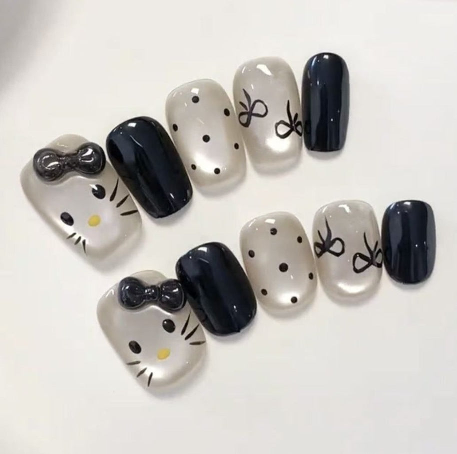 Künstlerische Katzen- und Hundethemen-Nagelverlängerungen Brehn