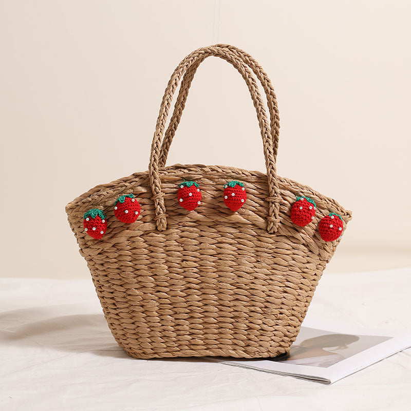 Damen Handgefertigte Strohtasche Brehn