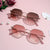 Damen modische Sonnenbrille mit ovalem Rahmen und polarisierten Gläsern Brehn