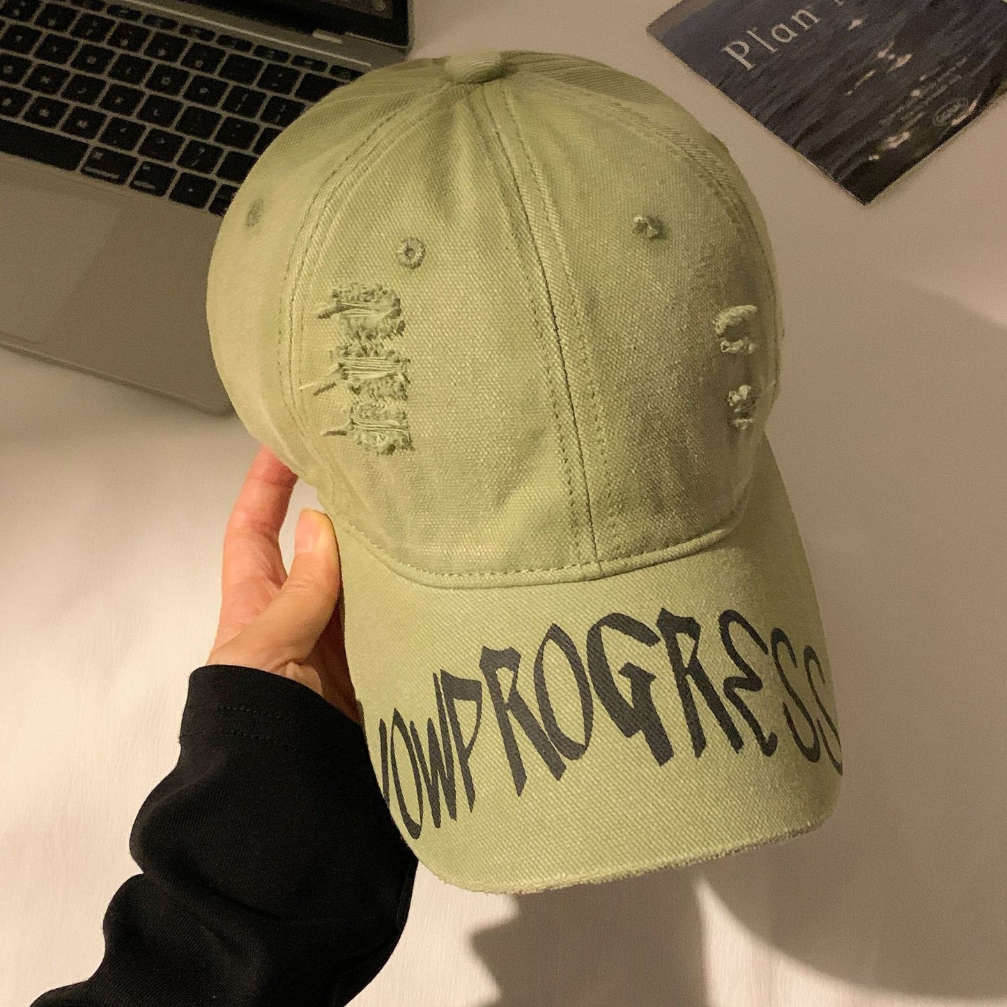 Damen Distressed Baumwoll Baseballcap Brehn 1784188446