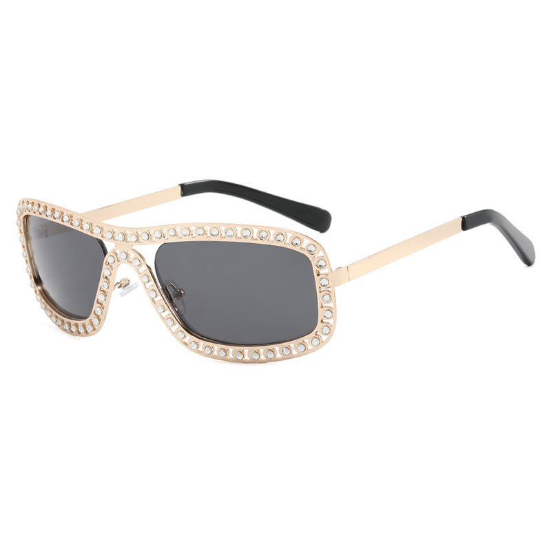 Damen modische Sonnenbrille mit funkelndem Rahmen Brehn