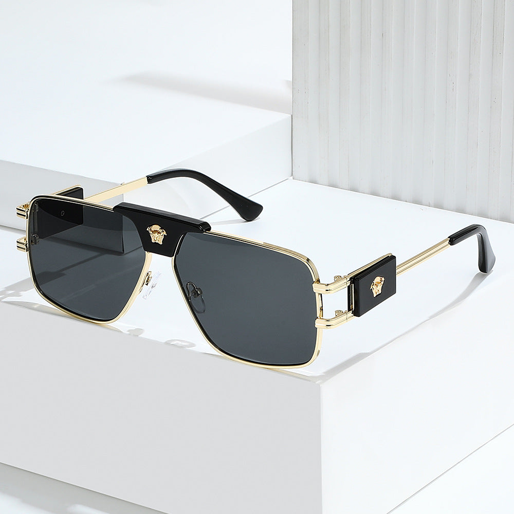 Damen stilvolle Sonnenbrille mit modernem, quadratischem Rahmen Brehn