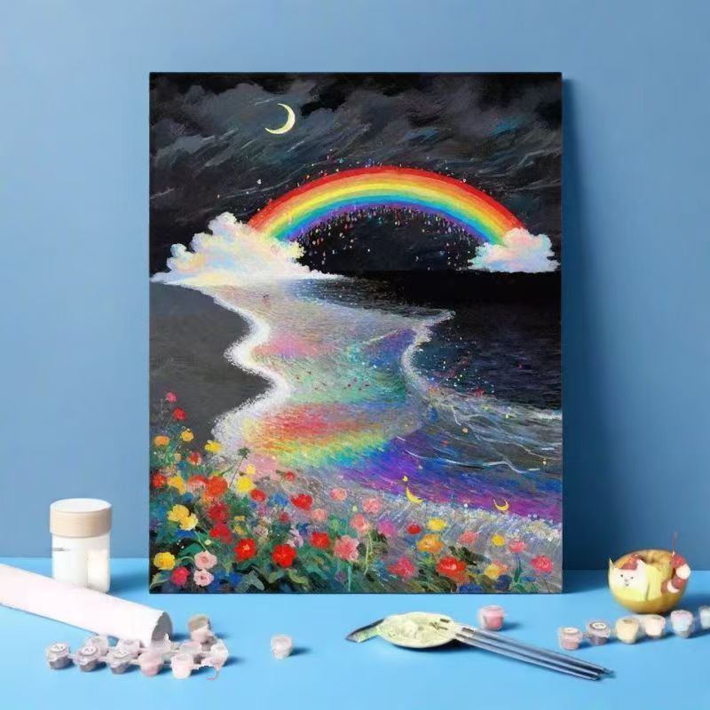 Rainbow Ocean Landscape Art Print Brehn