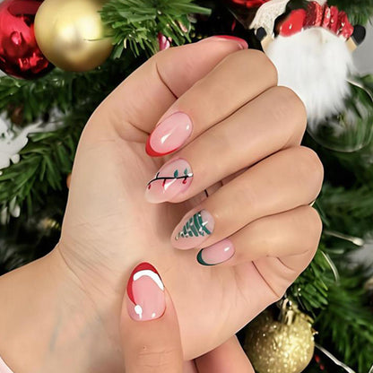 Kunstnagelset mit eleganten Weihnachtsmotiven Brehn