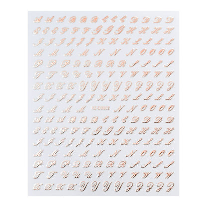 Dekorative Alphabet Nagelkunst Aufkleber
