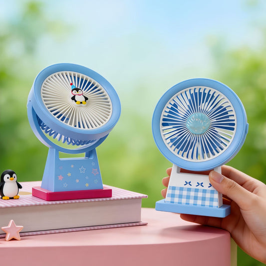 Damen tragbarer USB Tischventilator mit süßem Tierdesign Brehn