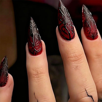 Gothic Stiletto Press-On Nagelkunst Brehn