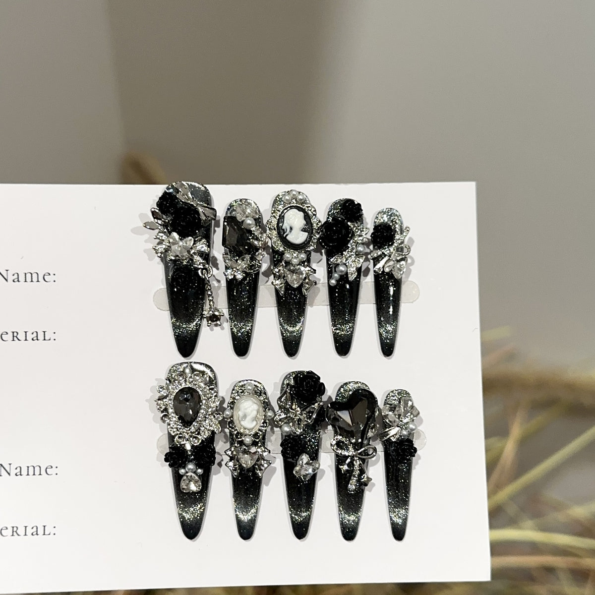 Gothic-inspiriertes Nagelkunst-Set