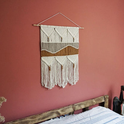 Bohemian Makramee Wandteppich Brehn