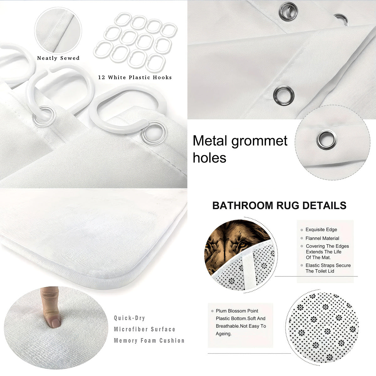 Digital Lion Themed Badezimmer Set Brehn