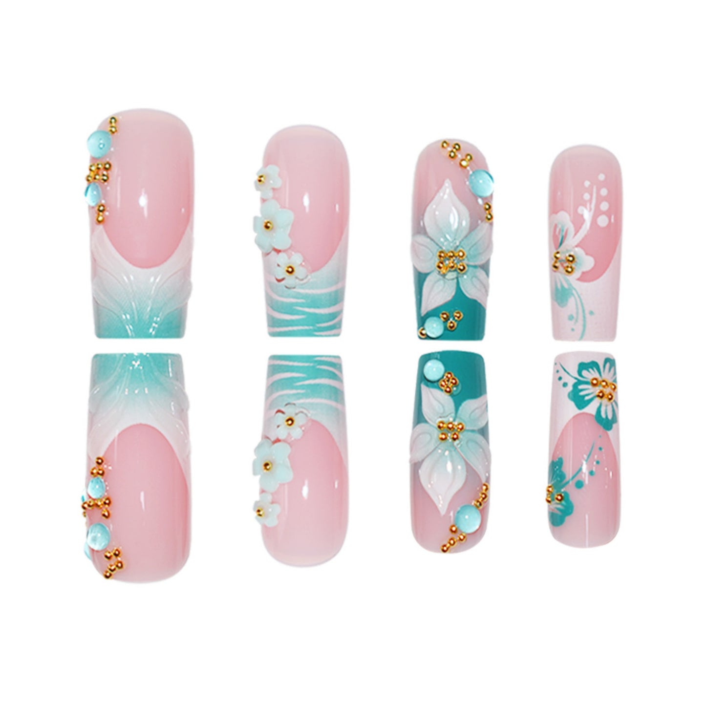 Floral Art Press-On Nails Brehn
