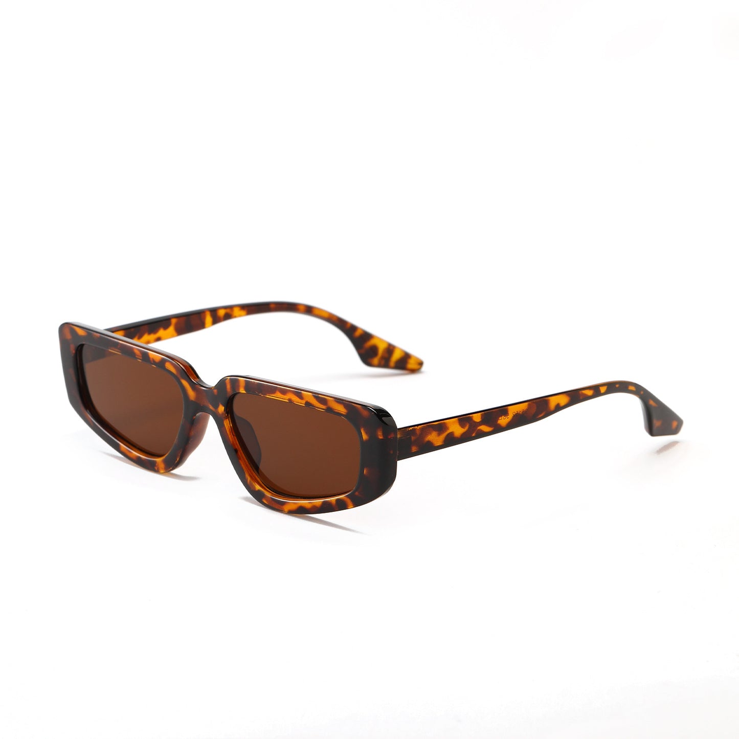 Damen modische quadratische Sonnenbrille mit modernem hochglänzendem Kunststoffrahmen Brehn